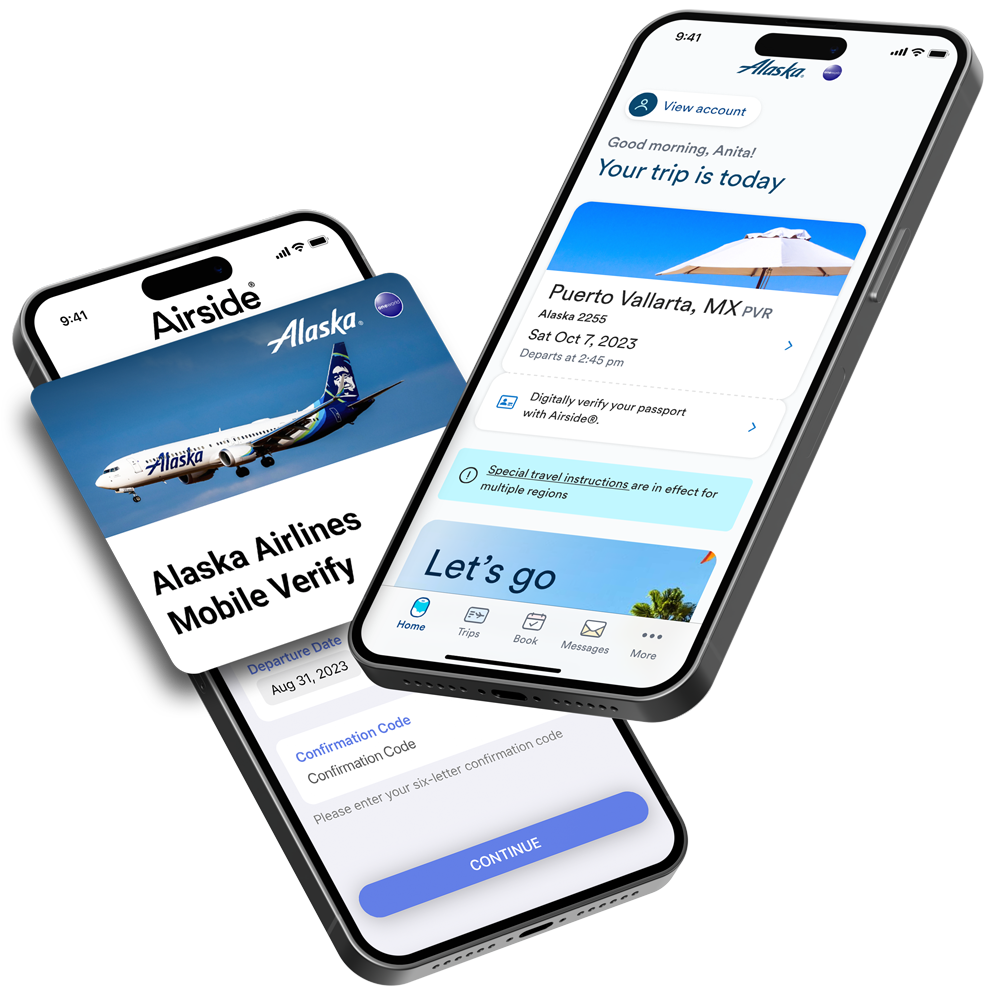 Airisde App mobile verify digital identity for alaska airlines customers